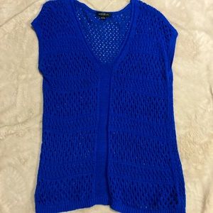 Open Knit Royal Blue Tunic